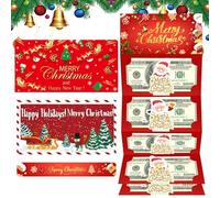 Christmas Cash Box - Paper 18x9cm 22x12cm | Santa Cash Holder | Surprise Money Holder for Family Friends Holiday Parties Gift Giving and Seasonal Celebration Use