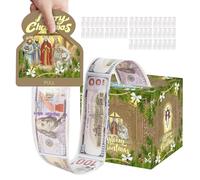 Christmas Cash Box, Paper 4.72x4.72 inch - Box for Money | Happy Birthday Surprise Gift Ьox with Festive Funny Container Holder for Women Men Friends Children Adults