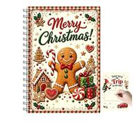 Christmas Cash Card Book Spiral Biding Crafting Keepsake | Spiral Bound Pages Christmas Card Bok for Kids Girls Boys Friends Classmates Party Classroom Apartment
