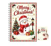 Christmas Cash Card Book Spiral Biding Crafting Keepsake | Spiral Bound Pages Christmas Card Bok for Kids Girls Boys Friends Classmates Party Classroom Apartment