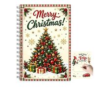 Christmas Cash Card Book Spiral Biding Crafting Keepsake | Spiral Bound Pages Christmas Card Bok for Kids Girls Boys Friends Classmates Party Classroom Apartment