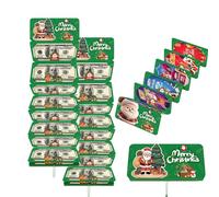 Christmas Cash Envelopes, Christmas Money Holders for Cash, Creative Money Gift Card Holder with 10 Slots, Diy Holiday Surprise Envelope (Green*A)