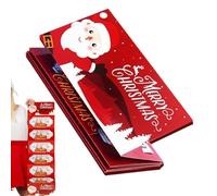 Christmas Cash Envelopes - Foldable Money Card Holders for Kids Teens Parents | Holiday Blessing Supplies with Festive Prints Perfect for Events Stocking Stuffers Favors Friends, 9.3x18cm Red White
