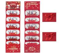Christmas Cash Gift Envelope, 6 Slots Christmas Money Holder for Cash, Surprise Christmas Gifts for Kids Teen Women Men Mom Dad (Type A+B)