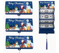 Christmas Cash Gift Envelope- A creative way to give cash this Christmas! 2026 New Christma Cash Gift Envelope with 10 Slots (Blue,3 Pcs)