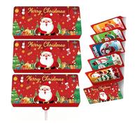 Christmas Cash Gift Envelopes - 10-Pack Money Holders for Cash & Gift Cards - Festive Holiday Designs, Perfect for Cash Gifts, Gift Cards, Christmas Surprises & Holiday Giving. (Red,3)