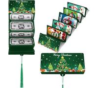 Christmas Cash Gift Envelopes - 10-Pack Money Holders for Cash & Gift Cards - Festive Holiday Designs, Perfect for Cash Gifts, Gift Cards, Christmas Surprises & Holiday Giving. (Green,1 pc)