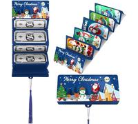 Christmas Cash Gift Envelopes - 10-Pack Money Holders for Cash & Gift Cards - Festive Holiday Designs, Perfect for Cash Gifts, Gift Cards, Christmas Surprises & Holiday Giving. (Blue,1 pc)