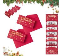 Christmas Cash Gift Envelopes, 2025 New Christmas Money Holders for Cash, Moneies Envelopes with 6 Slots, Surprise Card Holder for Xmas, Holiday Money Gift Card for Family Friends (StyleA,2CP)