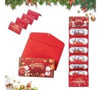 Christmas Cash Gift Envelopes, 2025 New Christmas Money Holders for Cash, Moneies Envelopes with 6 Slots, Surprise Card Holder for Xmas, Holiday Money Gift Card for Family Friends (StyleB,1PC)