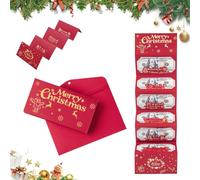 Christmas Cash Gift Envelopes, 2025 New Christmas Money Holders for Cash, Moneies Envelopes with 6 Slots, Surprise Card Holder for Xmas, Holiday Money Gift Card for Family Friends (StyleA,1PC)