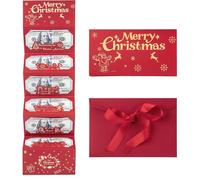 Christmas Cash Gift Envelopes, Christmas Cash Gift Envelopes 5 Slots, 2025 New Creative Cashs Surprise Envelope for Checks or Cards, Party Gifts for Men Women (Style A,4 pc)