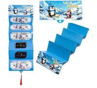 Christmas Cash Gift Envelopes, DIY Money & Gift Card Holder with 10 Slots Surprise Clip for Friends & Family (Light blue)