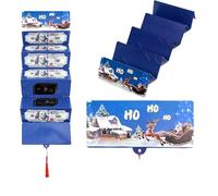 Christmas Cash Gift Envelopes, DIY Money & Gift Card Holder with 10 Slots Surprise Clip for Friends & Family (Dark Blue,5Pcs)