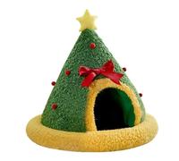 Christmas Cat Bed - Machine Washable Warm Soft Cotton Pet Nest | Skin-Friendly Material Cat Will Enjoy Comfortable Daily Rest Christmas Cat Bed Plush Warm Interior