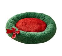 Christmas Cat Bed - Machine Washable Warm Soft Cotton Pet Nest | Skin-Friendly Material Cat Will Enjoy Comfortable Daily Rest Christmas Cat Bed Plush Warm Interior