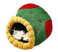 Christmas Cat Bed - Machine Washable Warm Soft Cotton Pet Nest | Skin-Friendly Material Cat Will Enjoy Comfortable Daily Rest Christmas Cat Bed Plush Warm Interior