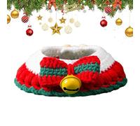 Christmas Cat Collar, Christmas Pet Bow Tie Collar, Soft Cotton Wool Kitten Collar, Knitting Kitten Collars, Classic Plaid Cat Collars, Easy to Use, Portable for Indoor Cats Kittens Puppies