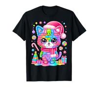 Christmas Cat Lover Master Builder Building Bricks Blocks T-Shirt