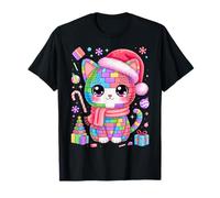 Christmas Cat Lover Master Builder Building Bricks Blocks T-Shirt
