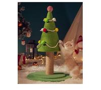 Christmas Cat Tree with Entrances, Stable Christmas Cat Tower with Scratching Posts and Gift Box, for Indoor Cats