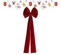 Christmas Chair Bows - Large Red Sashes | Chair Back Accessories with Elastic Rope - Perfect for Birthday Parties, Events, Trade Shows, Holiday Banquets, Home, Office, Kitchen & Restaurant Decor