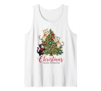 Christmas Chaos Approved Kittens Climbing Tree Cat Lover Débardeur