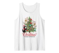 Christmas Chaos Approved Kittens Climbing Tree Cat Lover Débardeur