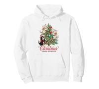 Christmas Chaos Approved Kittens Climbing Tree Cat Lover Sweat à Capuche