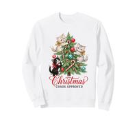 Christmas Chaos Approved Kittens Climbing Tree Cat Lover Sweatshirt