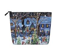 Christmas Cheer Trousse de toilette à motif pour femme avec une seule couche, convient pour le rangement quotidien, les voyages et les voyages d'affaires., Cheer de Noël, Taille unique