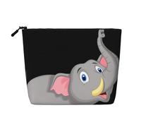 Christmas Cheer Trousse de toilette à motif pour femme avec une seule couche, convient pour le rangement quotidien, les voyages et les voyages d'affaires., Éléphant de dessin animé., Taille unique