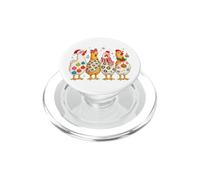 Christmas Chickens Holiday Animal Design PopSockets PopGrip pour MagSafe