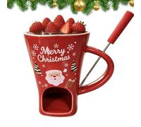 Christmas Chocolate Fondue Mug - 155ml Ceramic | Heat-Resistant Melting