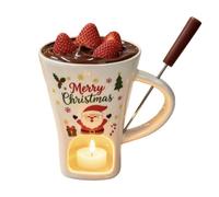 Christmas Chocolate Fondue Mug - 155ml Ceramic | Heat-Resistant Melting