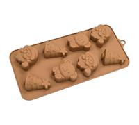 Christmas Chocolate Molds - 8-Cavity Baking Mold for Holiday Treats | Food-Grade Silicone with Non-Stick Aspect, Handmade Candy Soap Jelly Dessert Mould for Kitchen Party Gathering Celebration