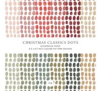Christmas Classics Dots Scrapbook Paper, 8.5 x 8.5 Inch Square Pattern Designs: Modern Watercolor Dotted Papers in Traditional Red and Green for Junk ... Scrapbooking, and Holiday Creative Projects