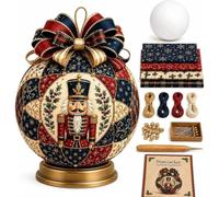Christmas Classics Patchwork Ornament DIY Kit, Fabric Ornament Craft Kit，#E