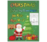 Christmas Color by Numbers for Kids Ages 4-7: 23 Fun and Easy Holiday Coloring Pages - Santa, Reindeer, Christmas Trees & Gifts | A simple ... for children, with a bonus letter to Santa.