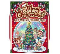 Christmas Coloring Book for Toddles: Cute and Easy Stocking Stuffers for Kids | 40 Big and Bold Designs of Santa Claus, Reindeer, and Christmas Trees | Simple Holiday Coloring Fun for Ages 2-12