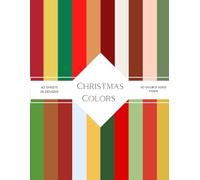 Christmas Colors Scrapbook Paper: | Christmas Colors Craft Paper | 8.5 x 11 inch | Christmas Solid Color Themed Patterns | 40 patterned double sided sheets (20 designs) |