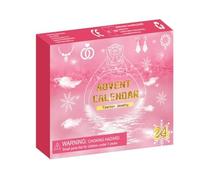 Christmas Comes To Girls Lot de 24 bijoux pendentifs colliers, bracelets, boucles d'oreilles, bagues, calendrier de Noël, collier, boucles d'oreilles, calendrier de Noël pour garçons (25,5 x 18 x 2,5