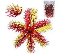 Christmas Concepts® 16" (1,3 pi) Décoration à Suspendre en 3D avec Grand Flocon de Neige en Aluminium - Garniture de Noël (Rouge et Or)