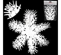 Christmas Concepts® 16" (1,3 pi) Décoration à Suspendre en 3D avec Grand Flocon de Neige en Aluminium - Garniture de Noël (Blanc)