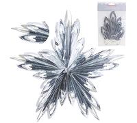 Christmas Concepts® 16" (1,3 pi) Grande décoration à Suspendre étoile 3D en Feuille - Garniture de Noël (Argent)