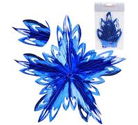 Christmas Concepts® 16" (1,3 pi) Grande décoration à Suspendre étoile 3D en Feuille - Garniture de Noël (Bleu Royal)