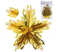 Christmas Concepts® 16" (1,3 pi) Grande décoration à Suspendre étoile 3D en Feuille - Garniture de Noël (Or)