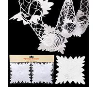 Christmas Concepts® 2.7m (9ft)- Lot de 2 décorations de fête à Suspendre en Guirlande en Aluminium - Décorations de Noël (Blanc)