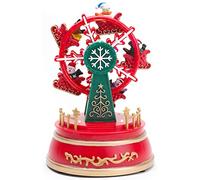 Christmas Concepts® 20cm (8") Manège de Noël animé avec lumières LED - Fonctionne sur Batterie - Village de Noël (Grande Roue)