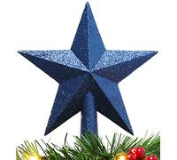 Christmas Concepts® 20cm Glitter Tree Top Décoration Étoile - Topper de Sapin de Noël (Bleu Nuit)